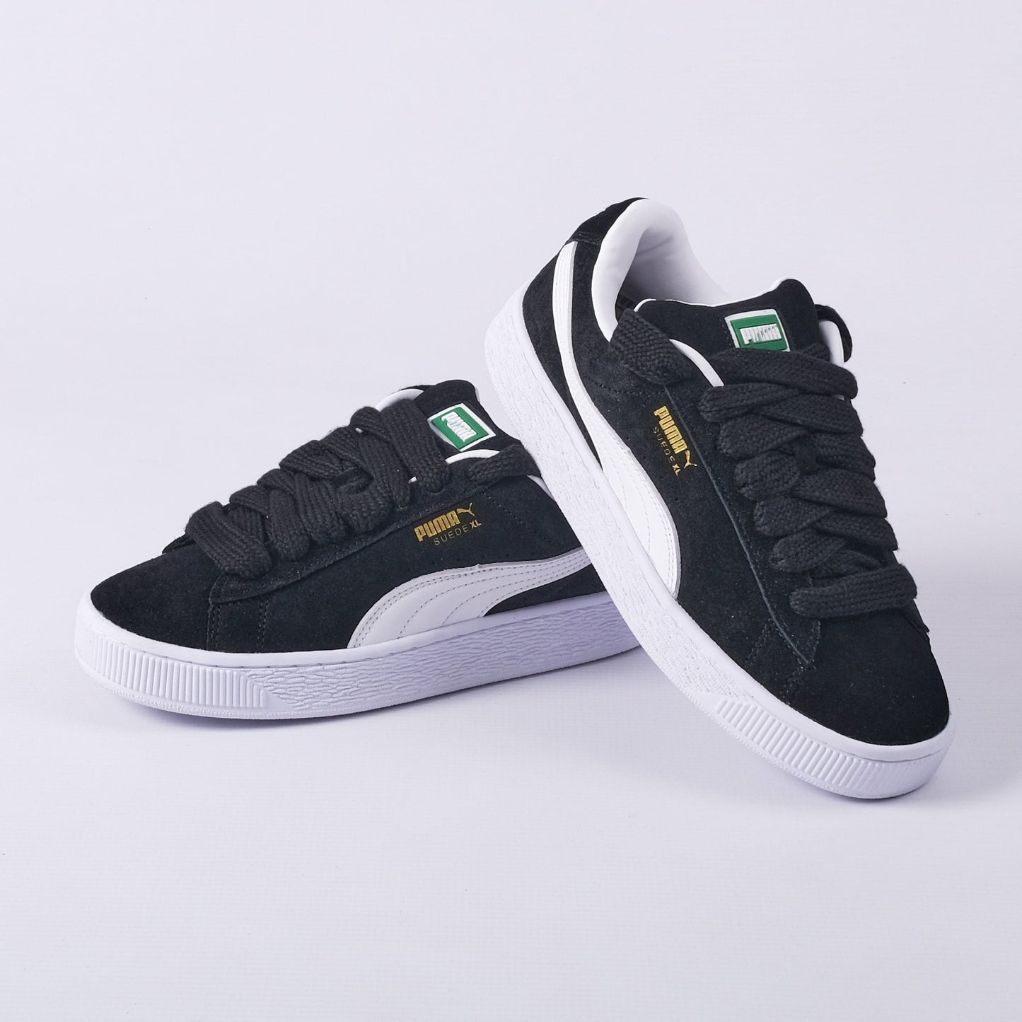 Suede XL Sneakers (Black/White)