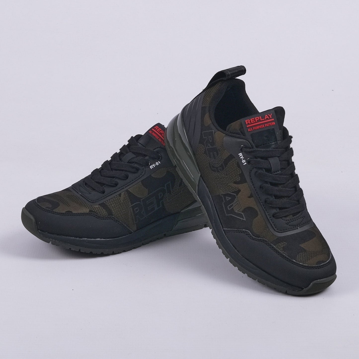 Shoot Square Sneakers (Camo Green)