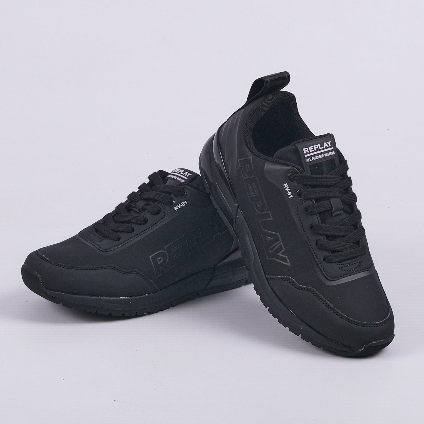 Shoot Square Sneakers (Matt Black)
