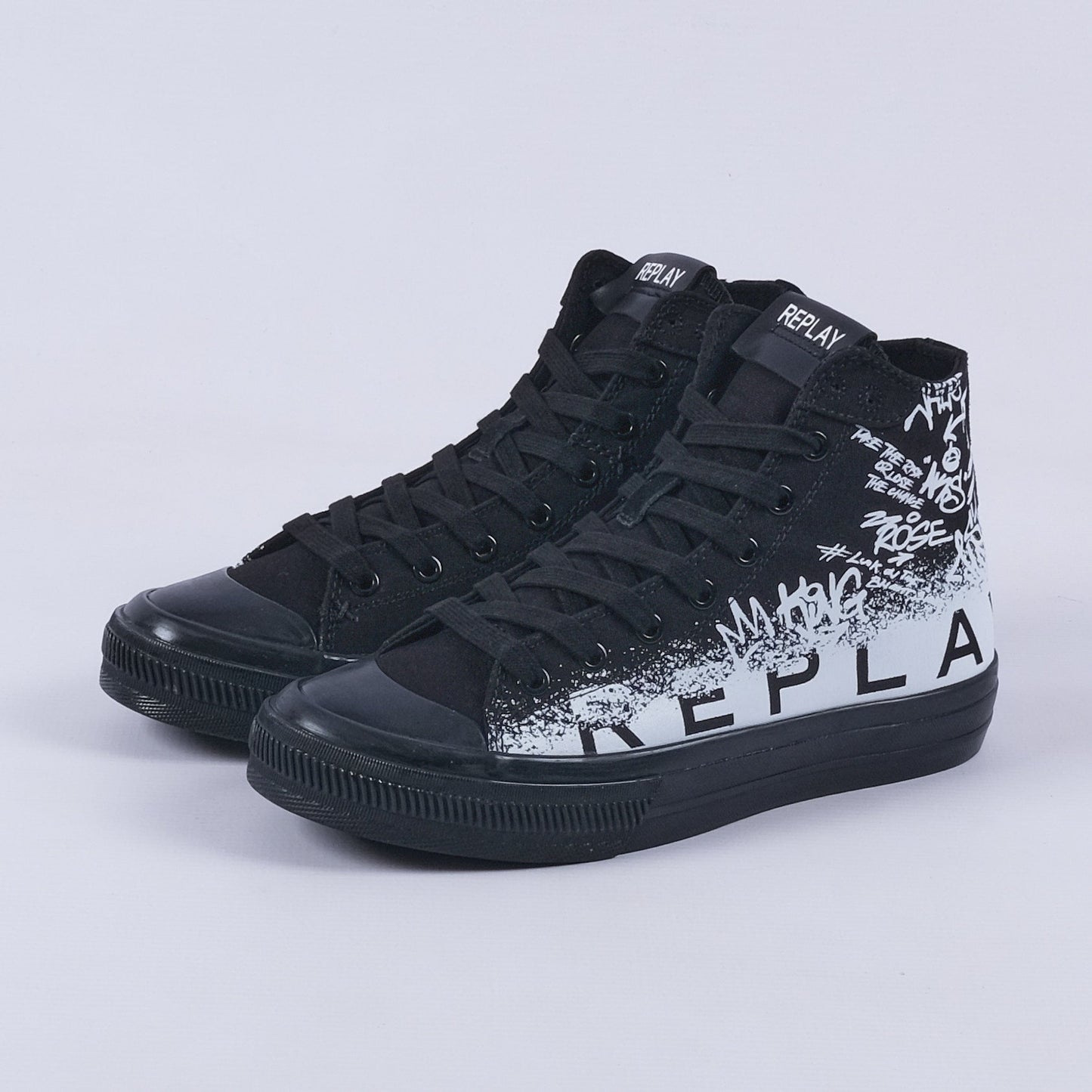 Snap Grafitti Hi Sneakers (Black)