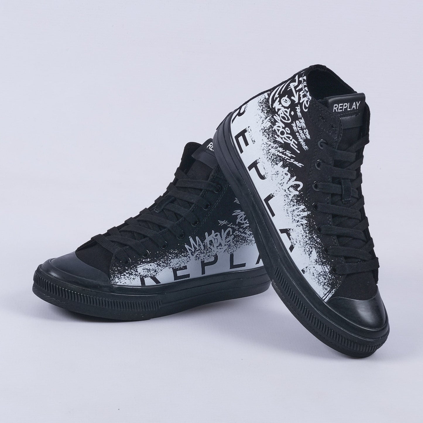 Snap Grafitti Hi Sneakers (Black)