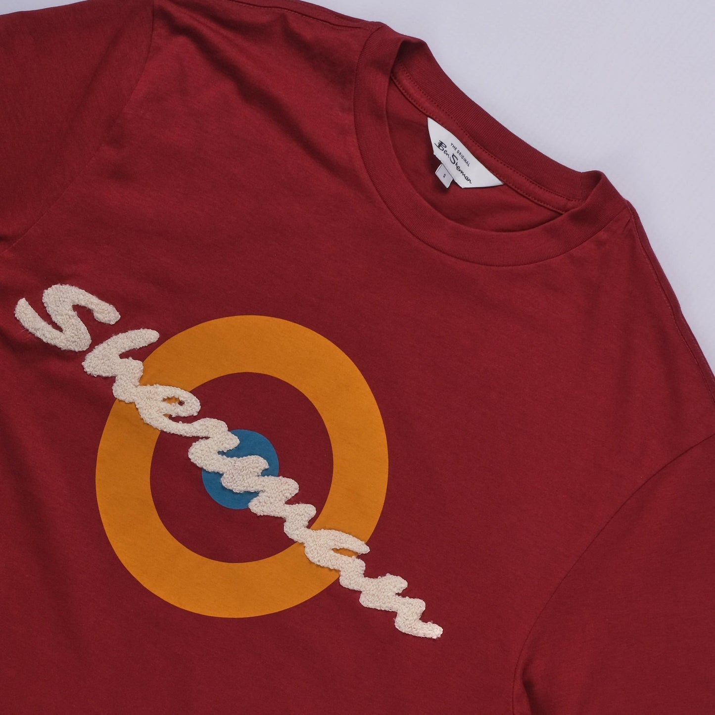 Retro Chenille Target T-Shirt (Berry)