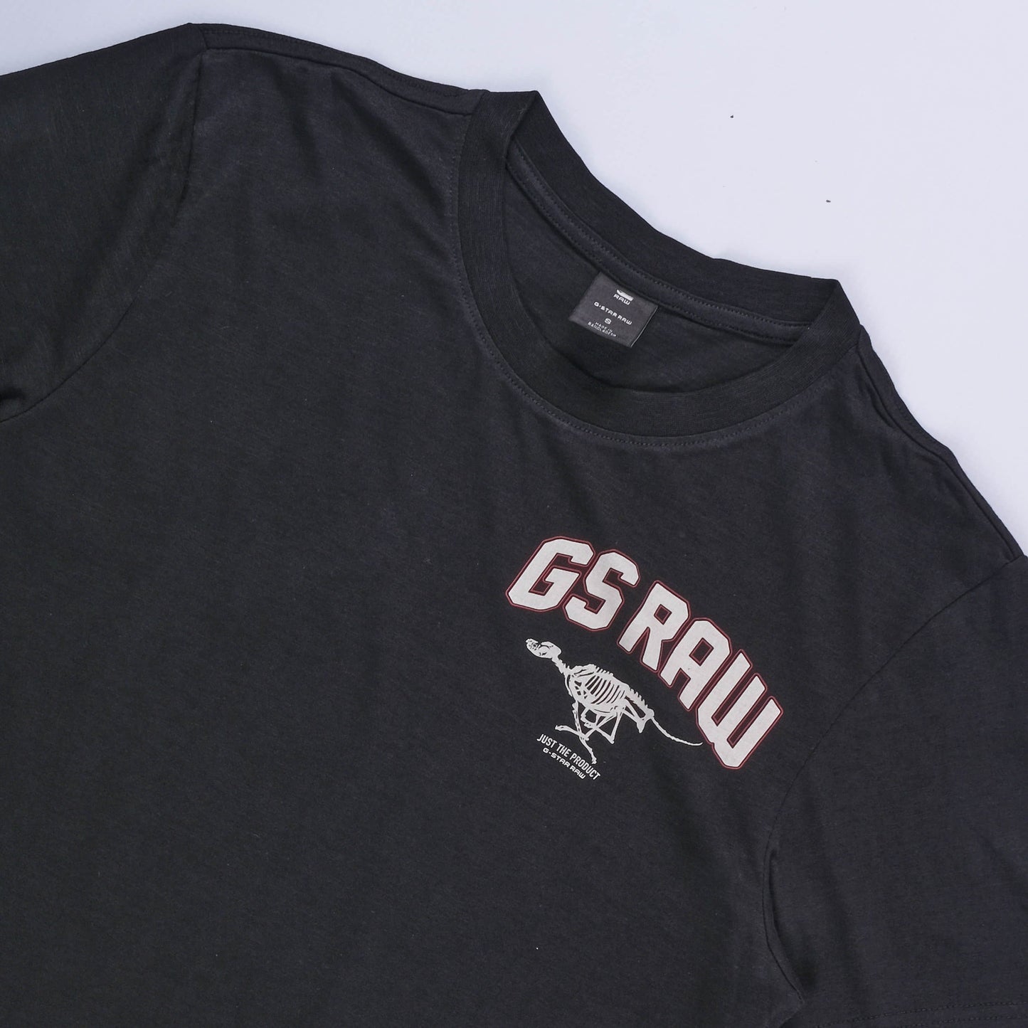 Skeleton Dog Chest T-Shirt (Black)