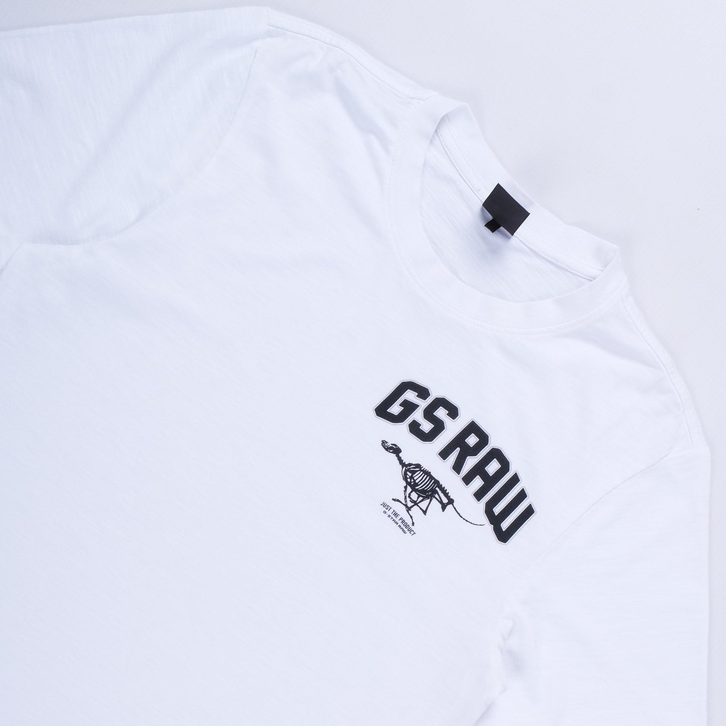 Skeleton Dog Chest T-Shirt (White)