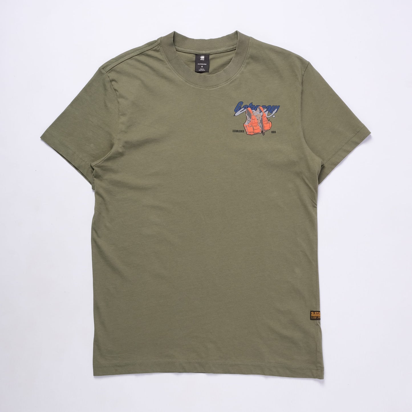 Vest Back Graphic T-Shirt (Sage)
