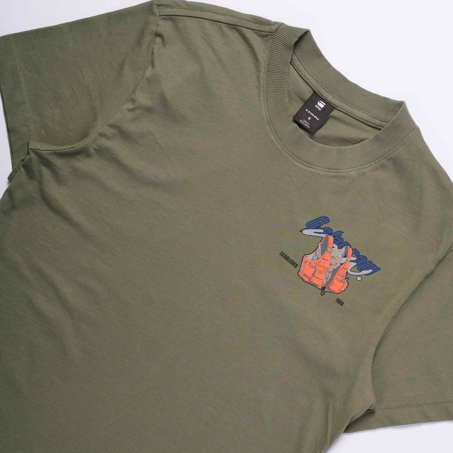 Vest Back Graphic T-Shirt (Sage)