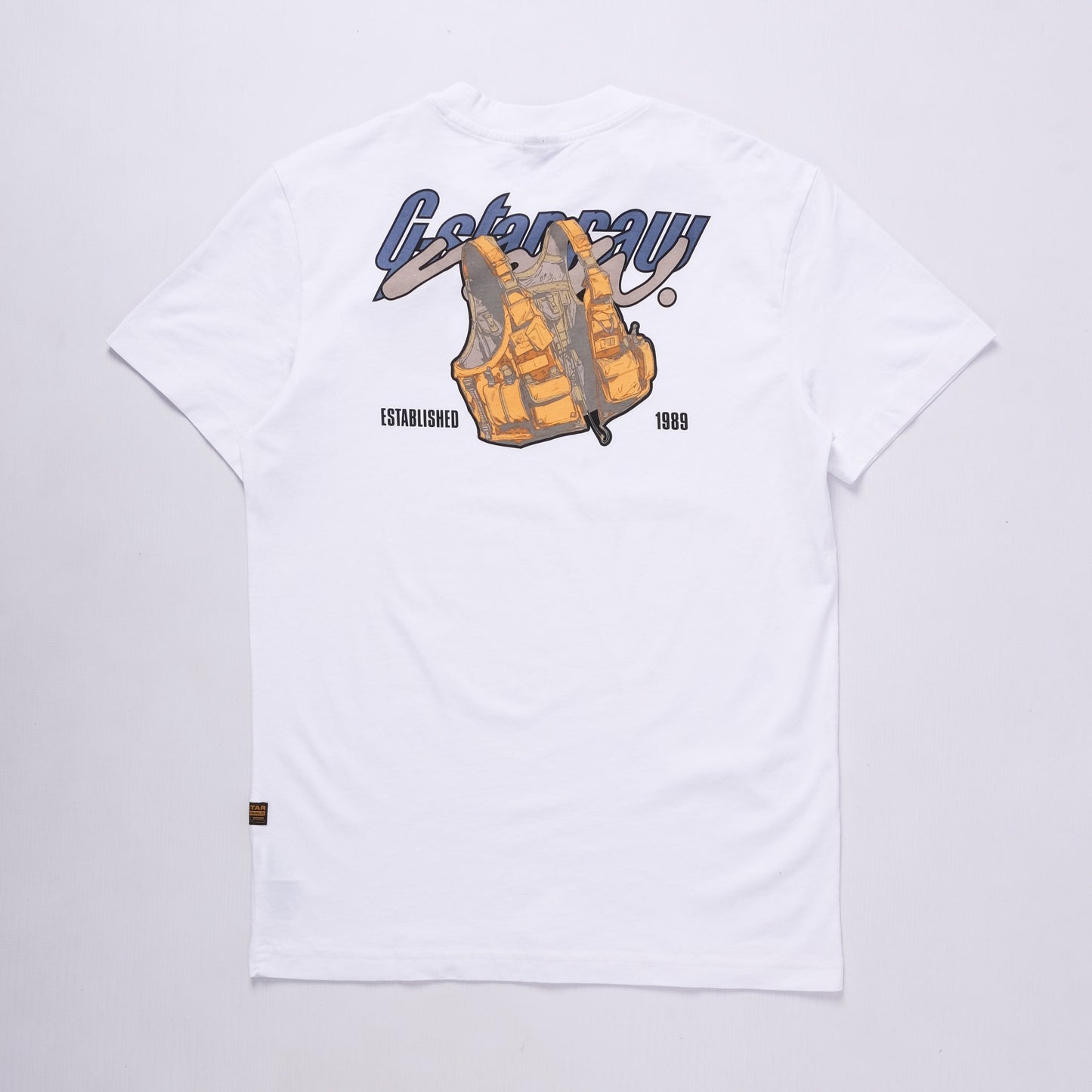 Vest Back Graphic T-Shirt (White)
