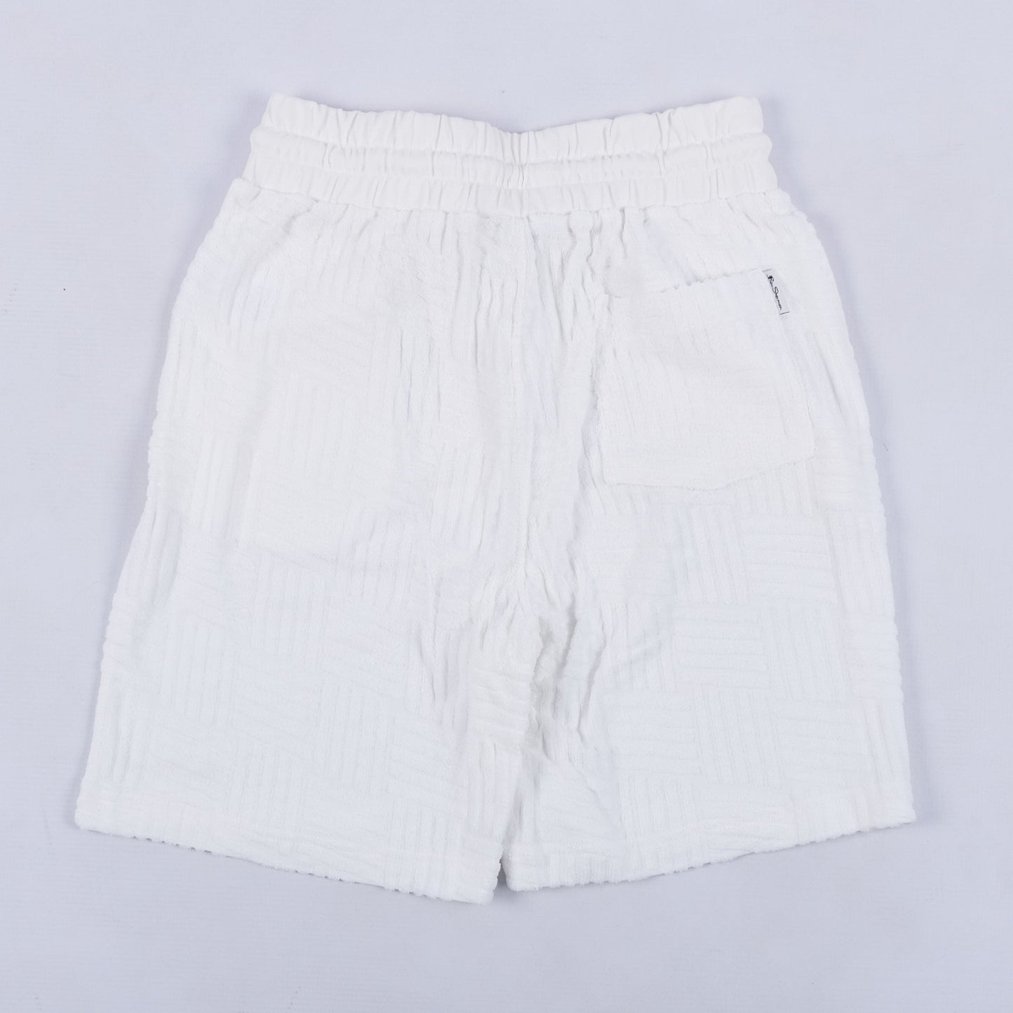 Terry Textured Shorts (Off White)