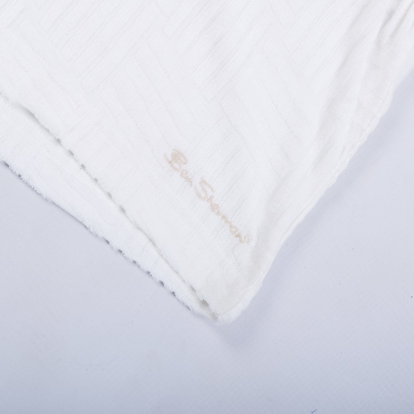 Terry Textured Shorts (Off White)