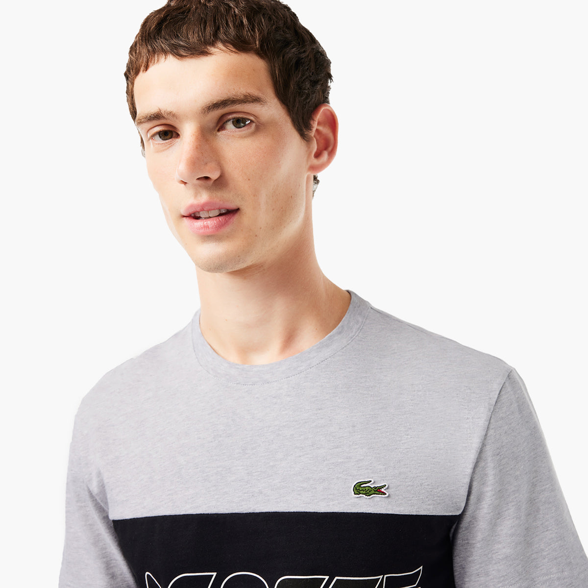 Regular Fit Printed Colourblock T-Shirt