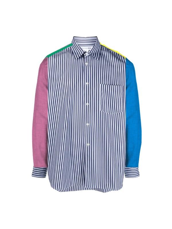 Comme Des Garcons Shirt Strpe Colour Block