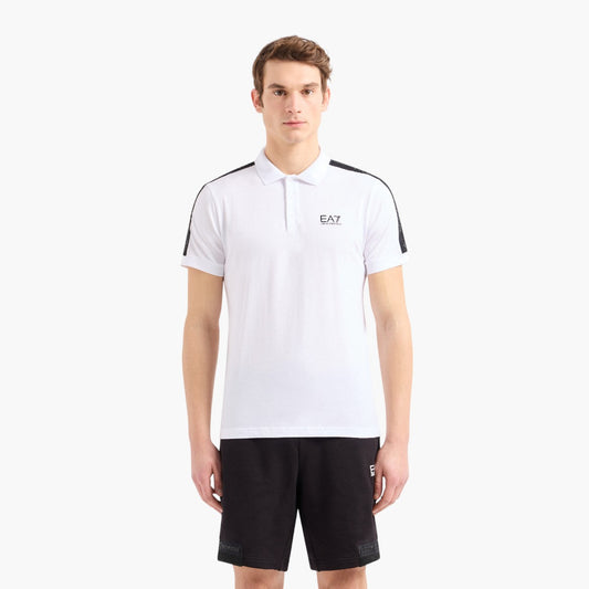 Cotton Polo Shirt With Logo Tape