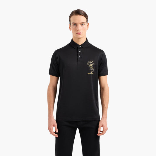 Sustainable Cotton Blend Polo T-Shirt With Embroidery