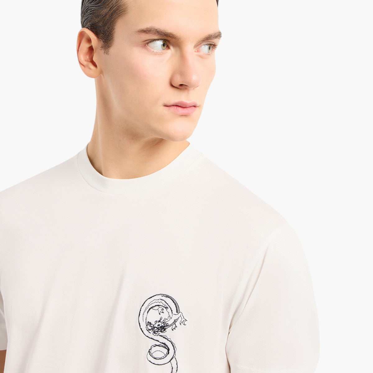 Sustainable Cotton Blend T-Shirt With Embroidery