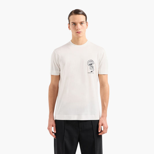 Sustainable Cotton Blend T-Shirt With Embroidery