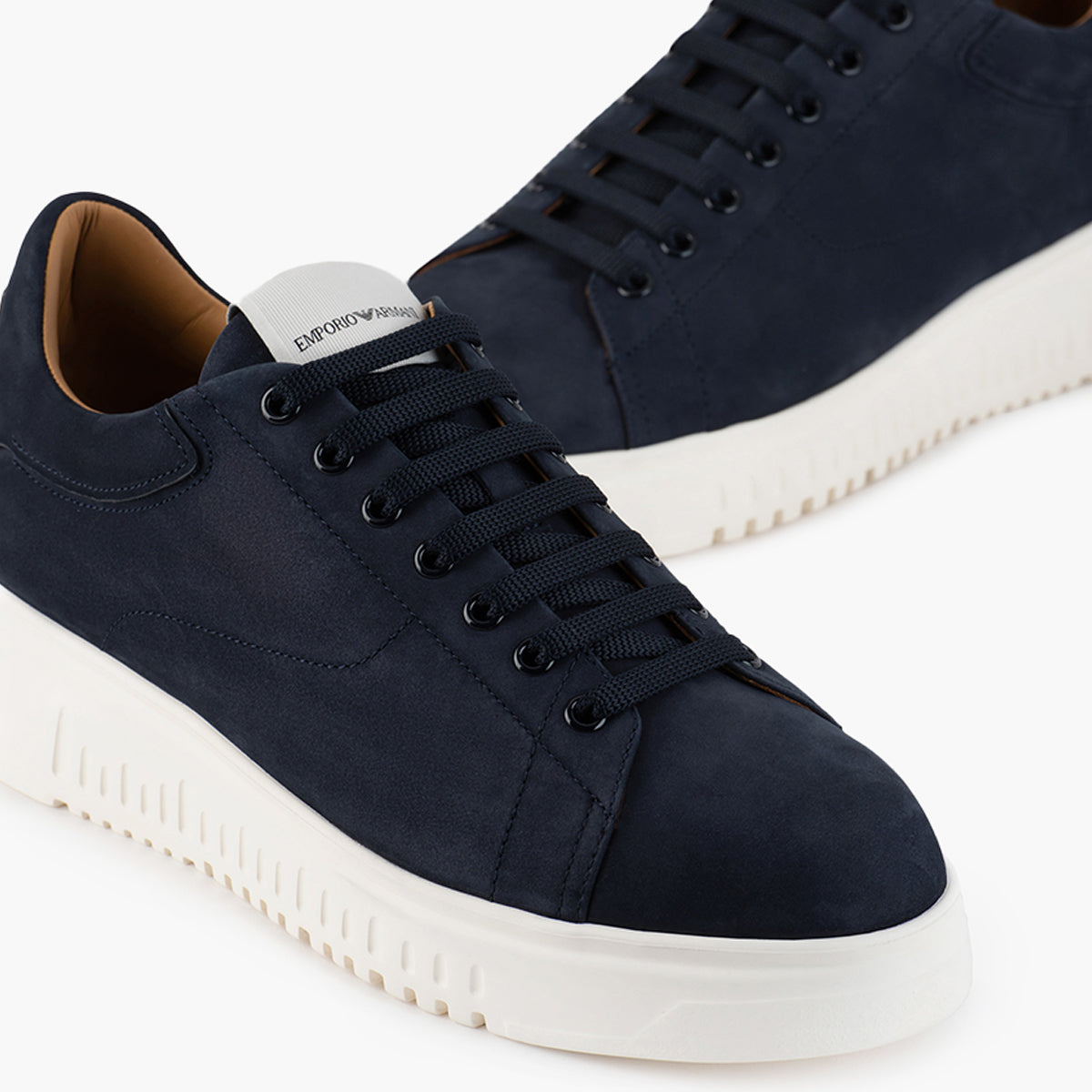 Nubuck Leather Sneakers With Knurled Soles