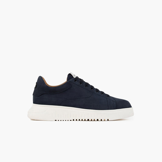 Nubuck Leather Sneakers With Knurled Soles