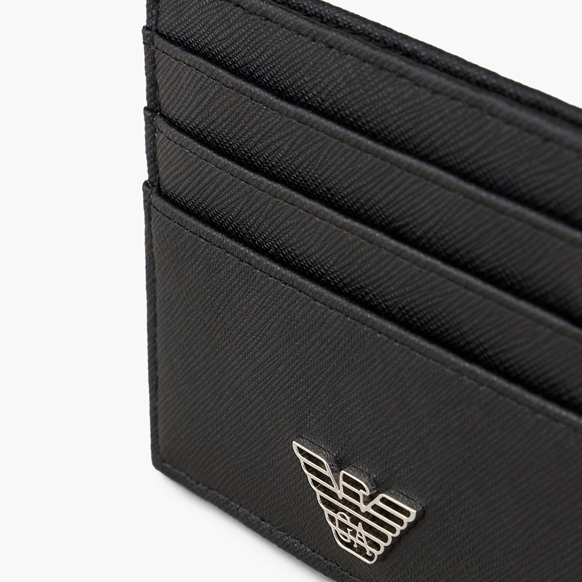 Regenerated Leather Card Holder With Eagle Plate