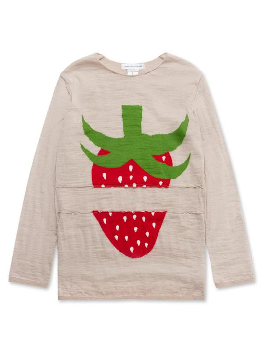 Comme Des Cargons Sweater Berry Grey