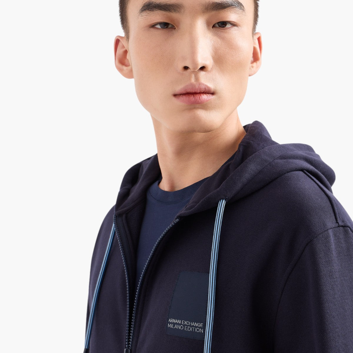 Milano Edition Hooded French Terry Cotton Zip Up Sweatshirt