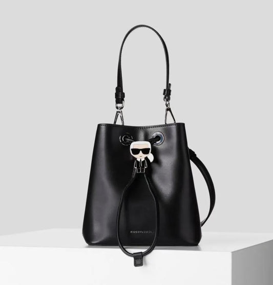 Karl Lagerfeld Bag Shoulder Evening Tassle Logo Black