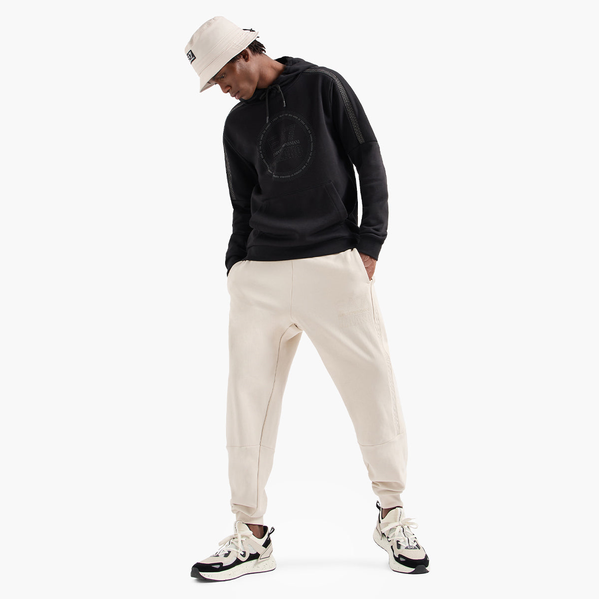 Cotton Blend Hooded Sweatshirt