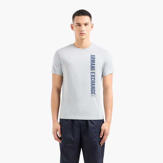 Cotton T-Shirt With Vertical Branding