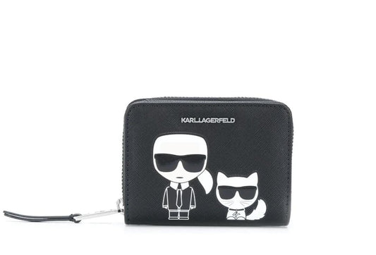 Karl Lagerfeld Wallet Leather Continetal Iconic Black