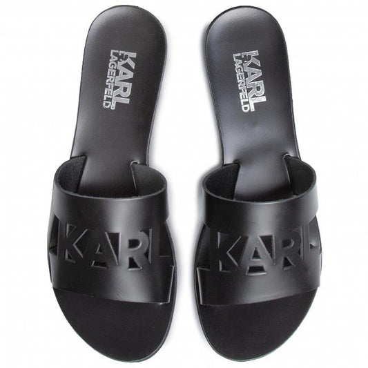 Karl Lagerfeld Ladies Slides Fur White