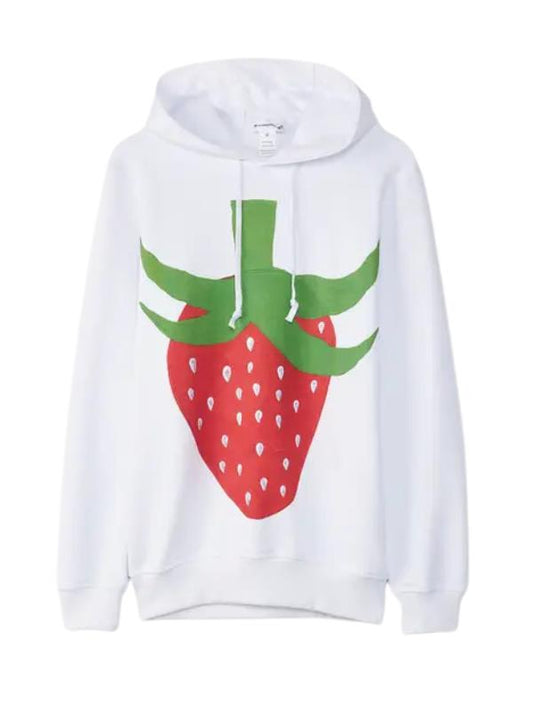 Comme Des Cargons Sweater Starwberry Hoodie White