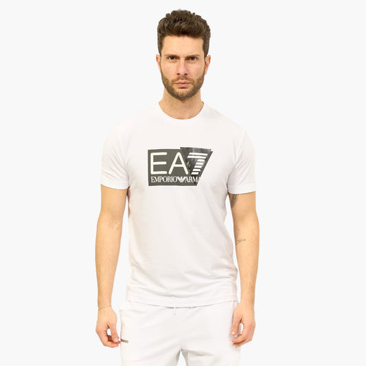 Stretch-Cotton Short Sleeve T-Shirt With Graphic Logo