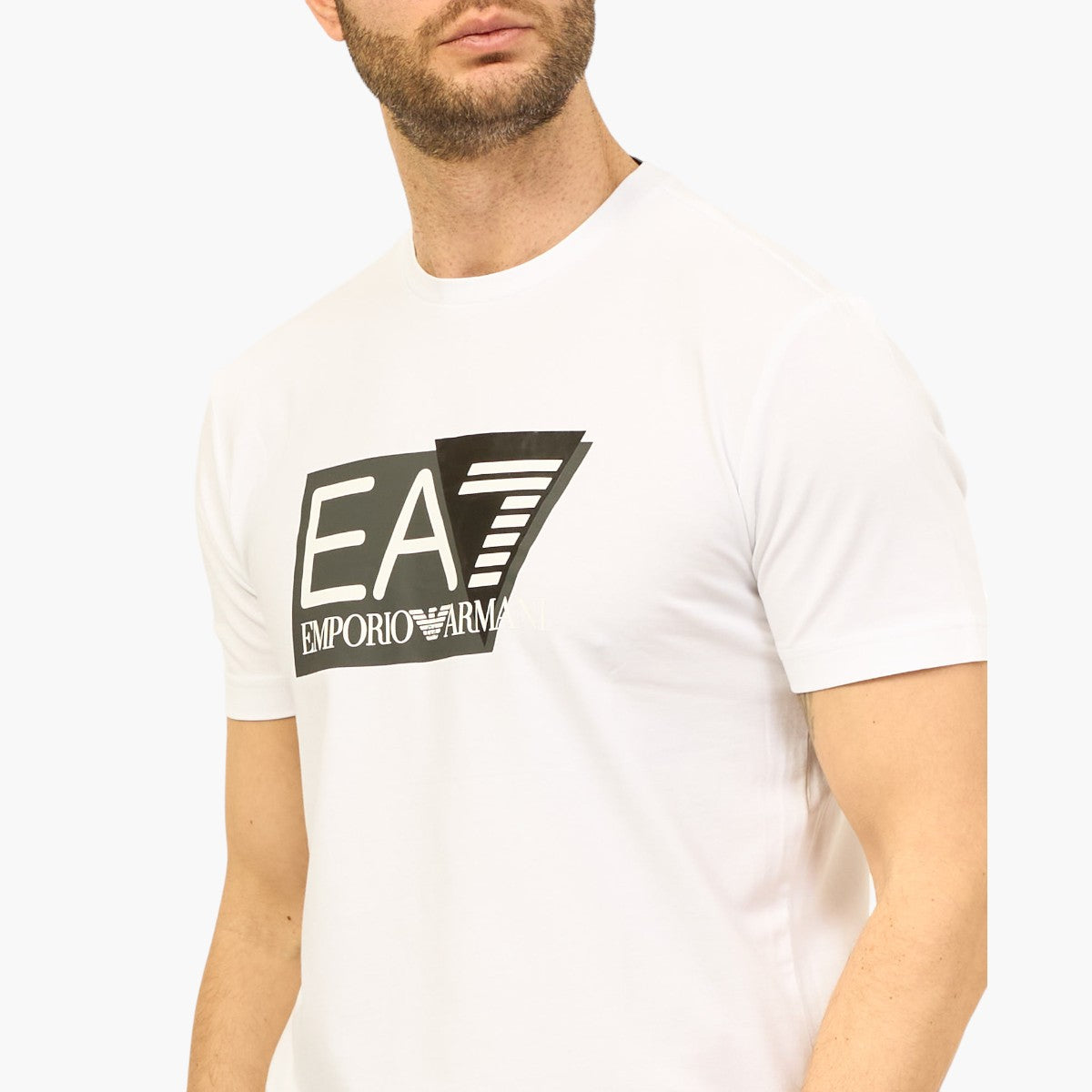 Stretch-Cotton Short Sleeve T-Shirt With Graphic Logo