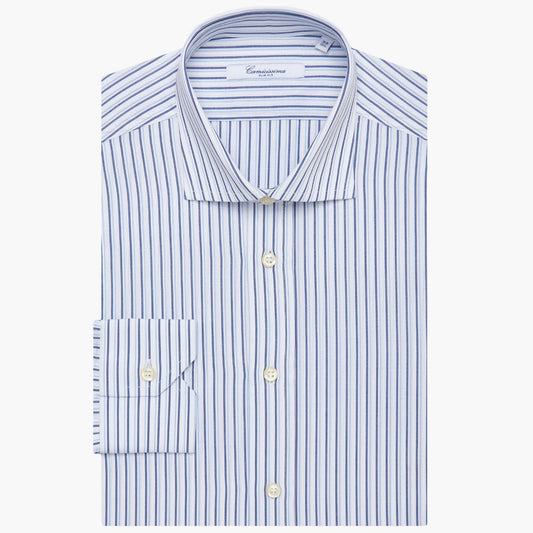 Striped Fancy Poplin Francese Shirt