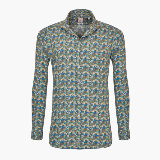 Trendy Flower Pattern Francese Shirt