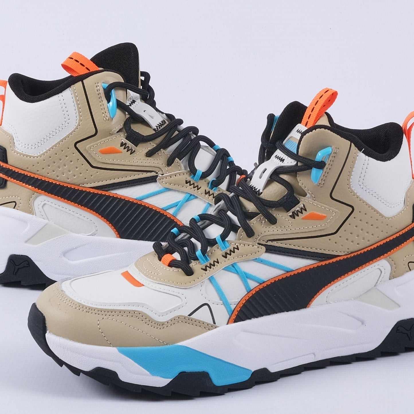 Trinity Mid Hybrid Sneakers (Grey/Black/Orange)