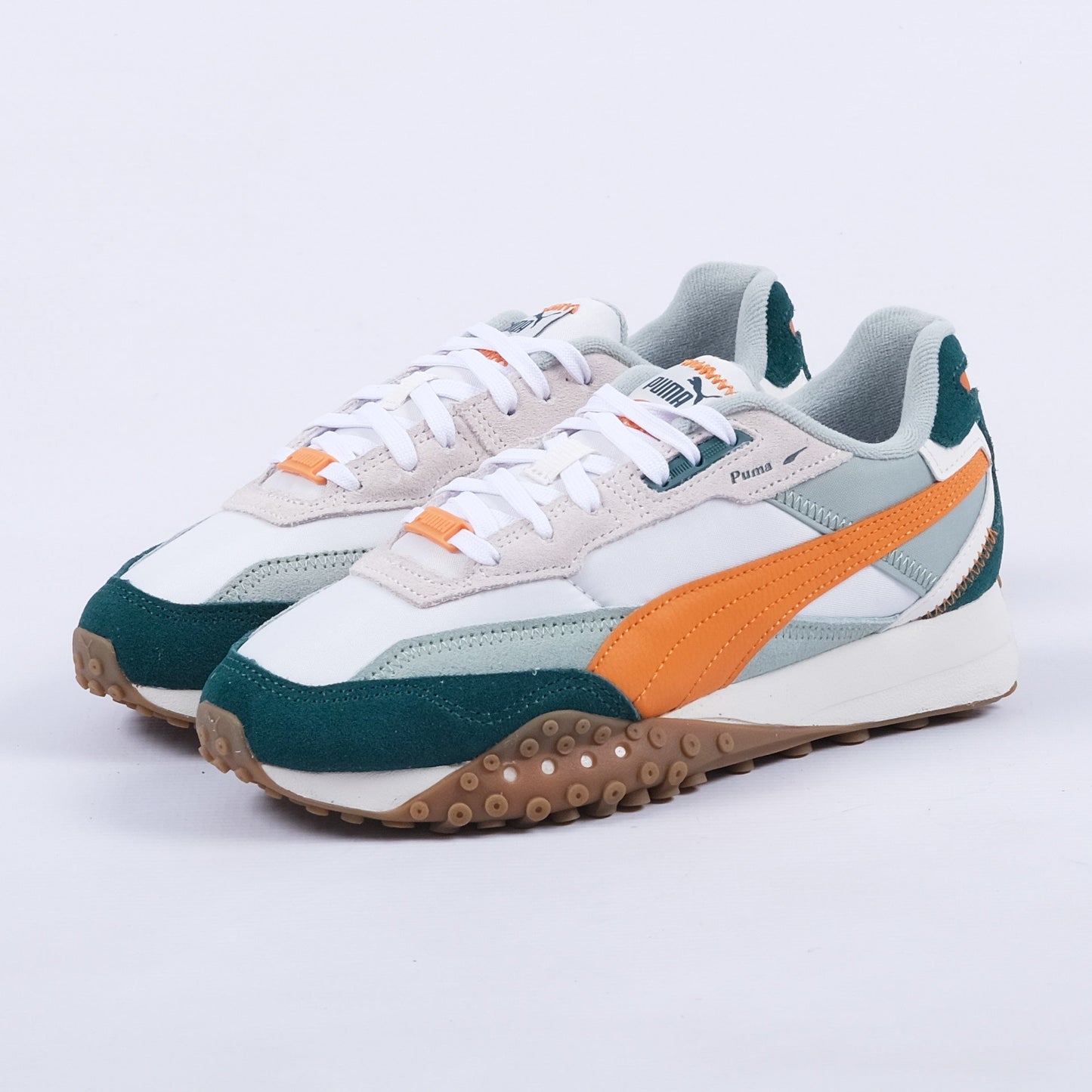 Blacktop Rider Sneakers (Warm White/Malachite)