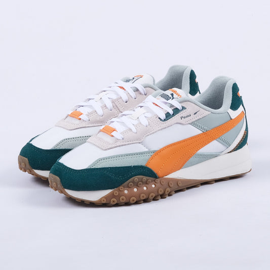 Blacktop Rider Sneakers (Warm White/Malachite)
