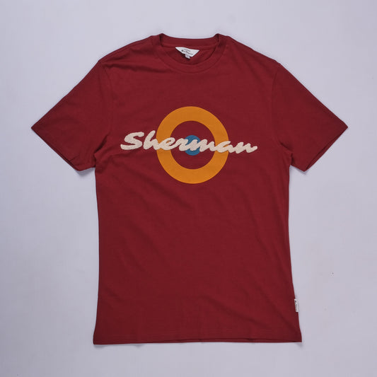 Retro Chenille Target T-Shirt (Berry)