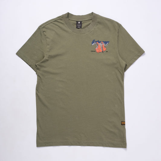 Vest Back Graphic T-Shirt (Sage)
