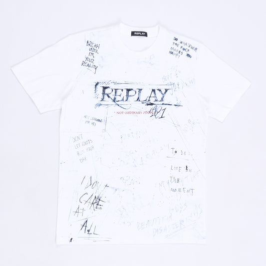 Not Ordinary Sketch Chalk T-Shirt (White)