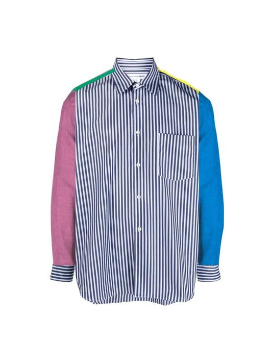 Comme Des Garcons Shirt Strpe Colour Block