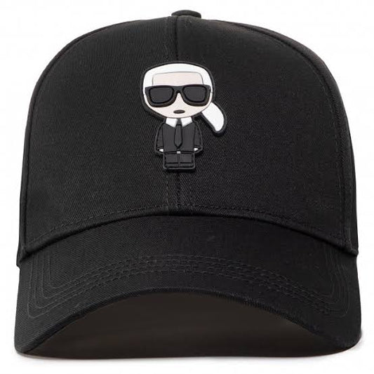 Karl Lagerfeld Cap Leather Logo Black